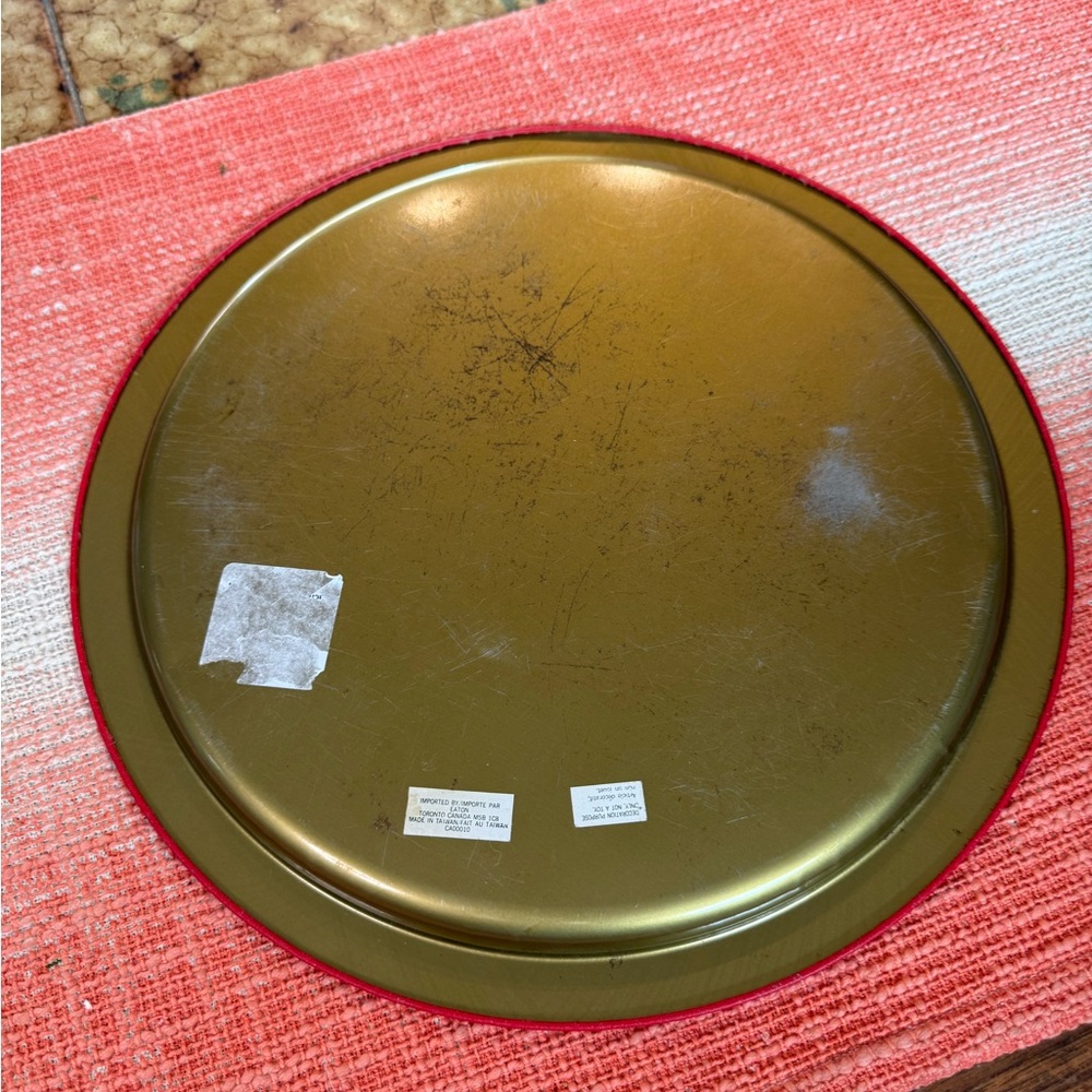 Vintage Metal Serving Tray Christmas Cats - Picture 4 of 4